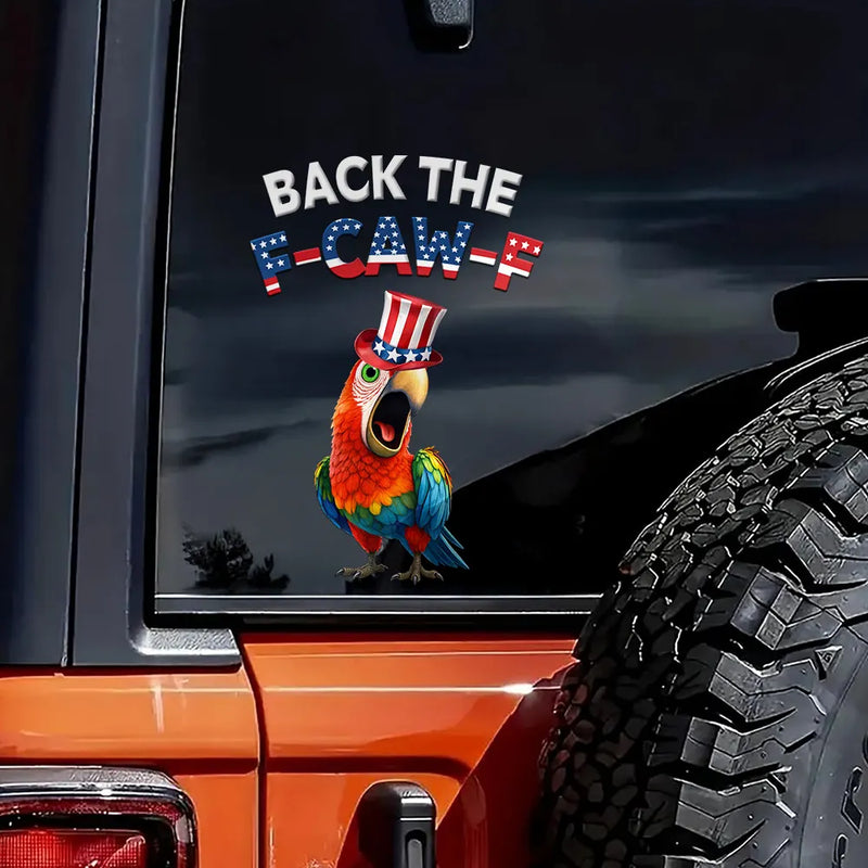 Funny Chicken Back The F-Caw-F - Personalized Decor Decal