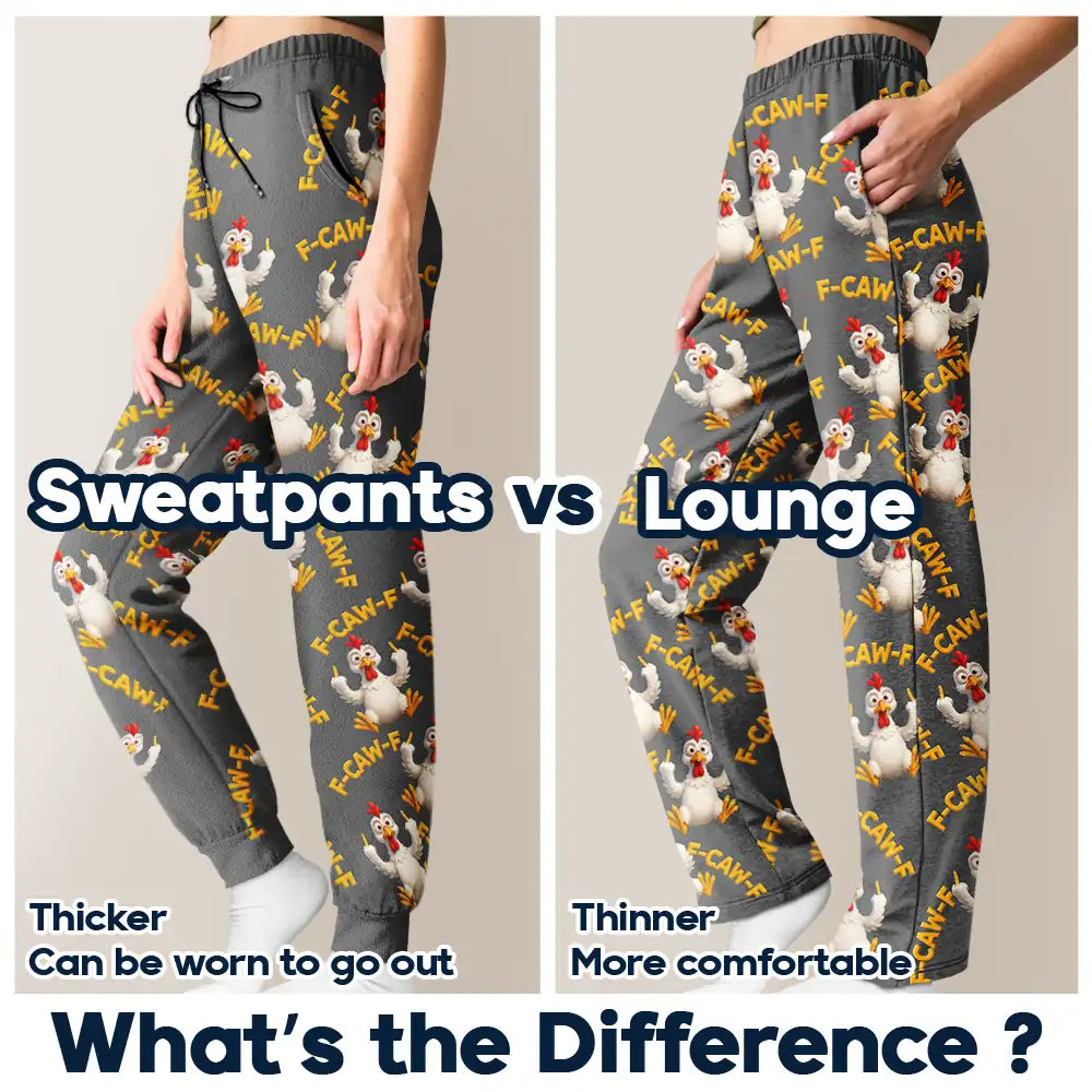 Gift For Yourself,Gift For Bestie,Gifts For Colleagues,Funny - Funny Chicken Bird F Caw F - Personalized Pajama Pants