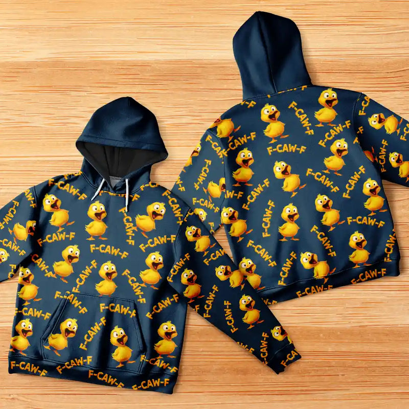 Gift For Yourself, Gift For Bestie, Gifts For Colleagues, Funny - Funny Chicken Bird F Caw F - Personalized Pullover Hoodie