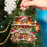 Christmas,Gift For Colleagues,Humorous,Icon,Top Market - Funny Christmas Gift For Coworkers - Personalized Dumpster Fire Response Team Acrylic Ornamenta