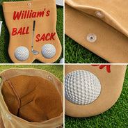Humorous,Gift For Men,Golf,Gift For Yourself,Custom Text - Funny Golf Gift For Golf Lovers - Personalized Golf Ball Sacks