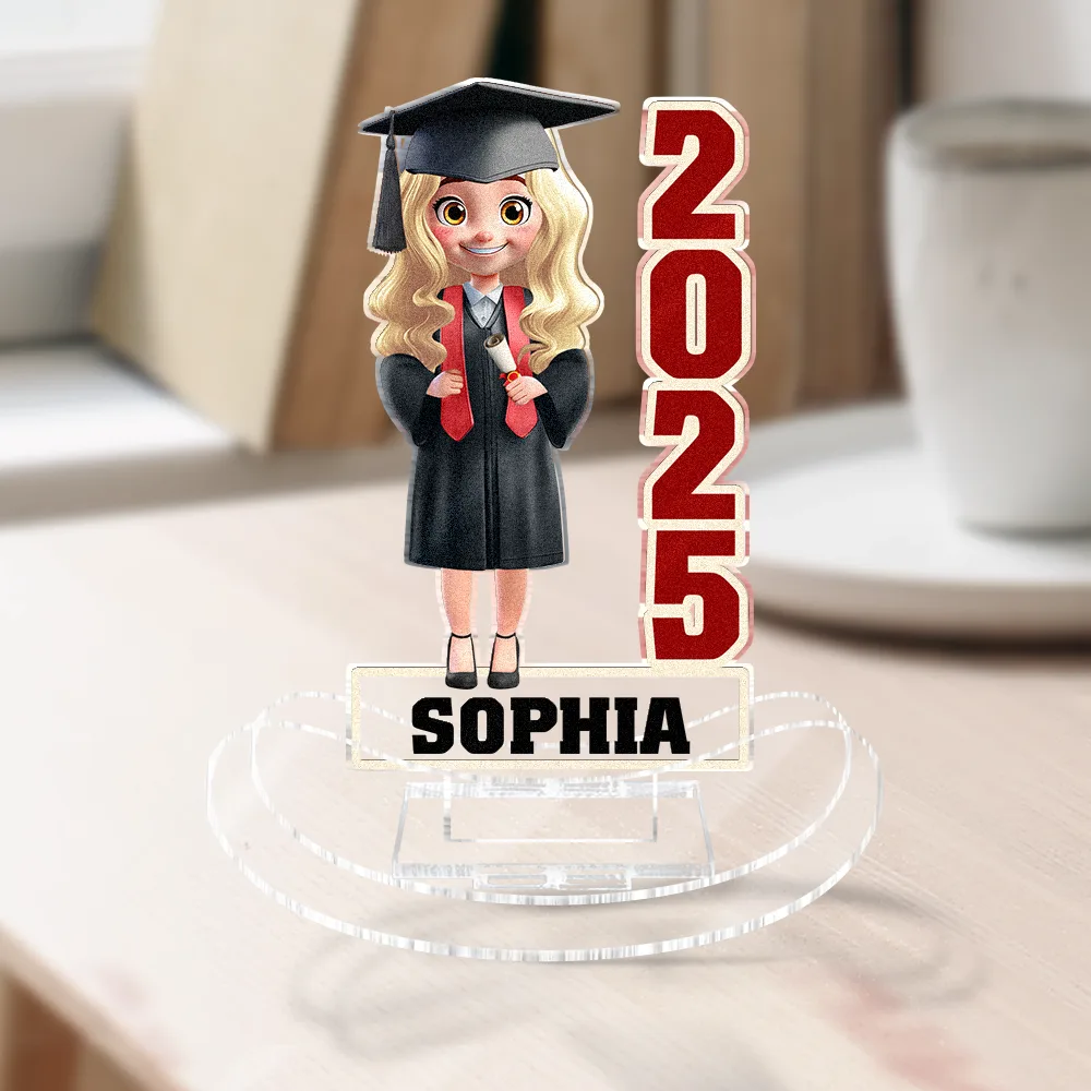 Graduation, Gift For Yourself, Funny - Funny Graduation 2025 - Personalized Acrylic Shaking Stand
