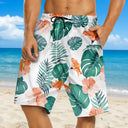 Gift For Brother,Gift For Cousin,Humorous,Gift For Sibling,Beach,Summer,Icon - Funny Hairy Man Swim Trunks - Personalized Unisex Beach Shorts