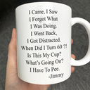 Gift For Yourself,Funny,Gift For Women,Gift For Men,Top Market - Funny Message When Did I Turn Old Age - Personalized Mug
