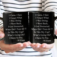 Gift For Yourself,Funny,Gift For Women,Gift For Men,Top Market - Funny Message When Did I Turn Old Age - Personalized Mug