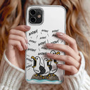 Gift For Grandpa,Gift For Father,Dad - Children,Grandpa - Grandkids,Mom - Children,Gift For Mother,Teacher,Non-Eng,Icon,Humorous - Funny Screaming Seagull - Personalized Clear Phone Case