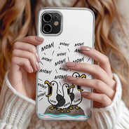 Gift For Grandpa,Gift For Father,Dad - Children,Grandpa - Grandkids,Mom - Children,Gift For Mother,Teacher,Non-Eng,Icon,Humorous - Funny Screaming Seagull - Personalized Clear Phone Case
