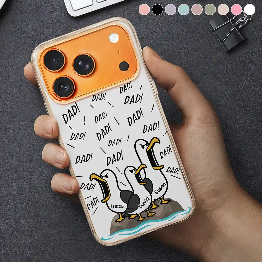 Funny Screaming Seagull - Personalized Clear Phone Case