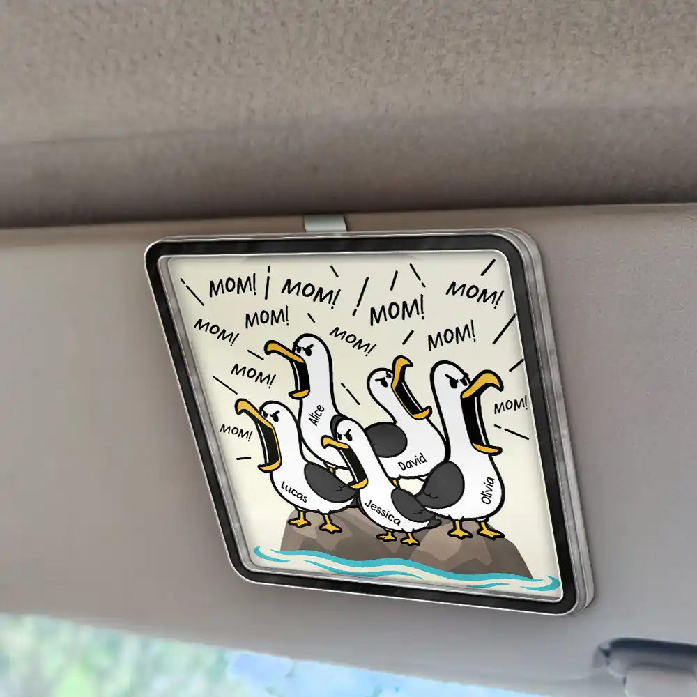 Gift For Grandpa,Gift For Father,Dad - Children,Grandpa - Grandkids,Mom - Children,Gift For Mother,Teacher,Non-Eng,Icon,Humorous - Funny Screaming Seagull - Personalized Custom Shaped Acrylic Car Visor Clip
