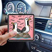Gift For Grandpa,Gift For Father,Dad - Children,Grandpa - Grandkids,Mom - Children,Gift For Mother,Teacher,Non-Eng,Icon,Humorous - Funny Screaming Seagull - Personalized Custom Shaped Acrylic Car Visor Clip