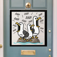 Gift For Grandpa,Gift For Father,Dad - Children,Grandpa - Grandkids,Mom - Children,Gift For Mother,Teacher,Non-Eng,Icon,Humorous - Funny Screaming Seagull - Personalized Custom Shaped Wood Sign