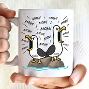 Gift For Husband,Gift For Wife,Gift For Mother,Gift For Father,Gift For Grandparents,Teacher,Funny - Funny Screaming Seagull - Personalized Mug