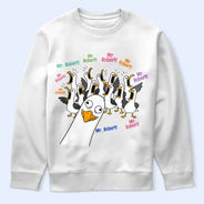 Teacher,Humorous,Back To School,Custom Text - Funny Seagull Teacher & Students - Personalized T Shirt