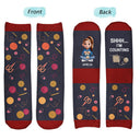 Crocheting,Cozy,Gift For Yourself,Gift For Women,Vector - Funny Shhh I'm Counting For Crochet Knitting Lovers - Personalized Socks
