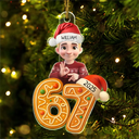 Funny,Gift For Kids,Gift For Grandkids,Christmas - Funny Teen Slang Six Seven - Personalized Custom Shaped Acrylic Ornament