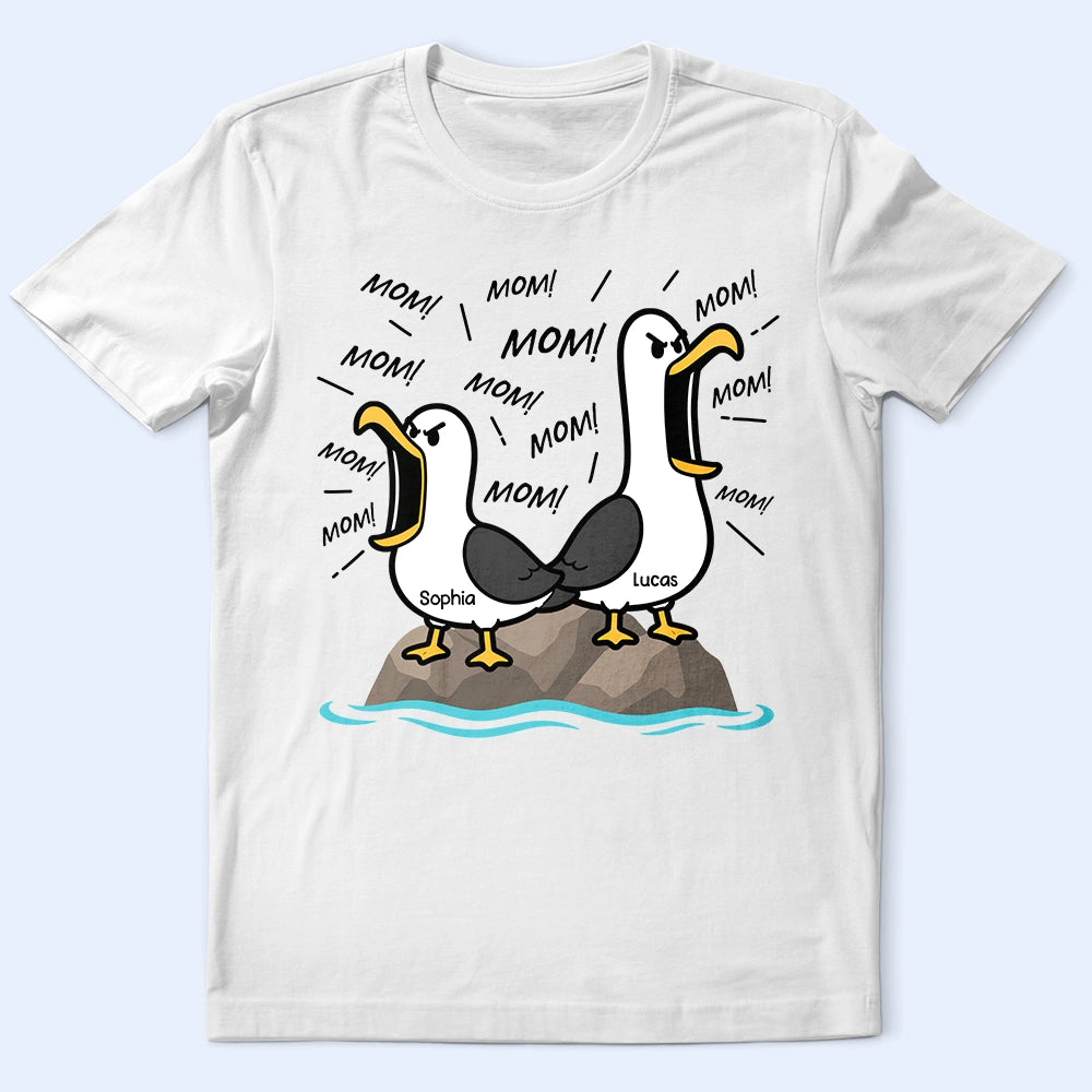 Funny Screaming Seagull - Personalized T Shirt