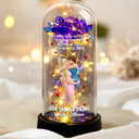 Gift For Couples,Gift For Husband,Gift For Wife,Gift For Boyfriend,Gift For Girlfriend,LGBT,Love,German - Für Immer Wir - Personalisierte Ewige Rosenkuppel-Lampe