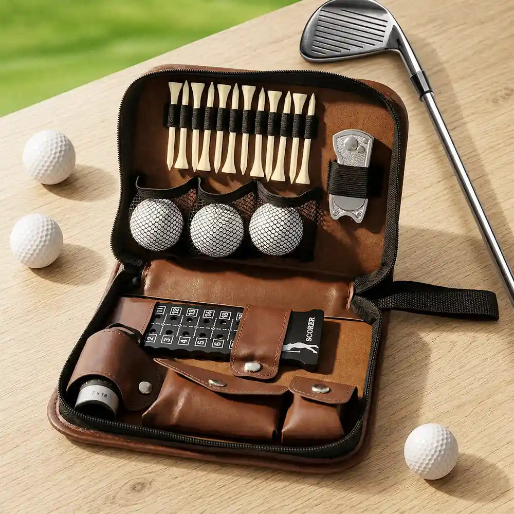 Gift For Men,Gift For Father,Gift For Grandpa,Golf,Sport Dad,Grandpa's Hobby,Dad's Hobby,Gift For Husband,Gift For Couples,Non-Eng,Icon,Adorable - Best Dad Grandpa By Par For Golf Lovers - Personalized Leather Golf Bag