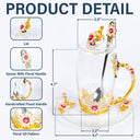 Flower Butterfly Monogram - Personalized Glass Flower Tea Cup