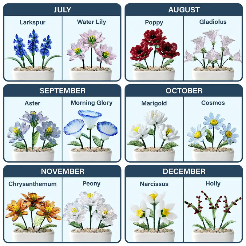 Glass Flower Plant Pot