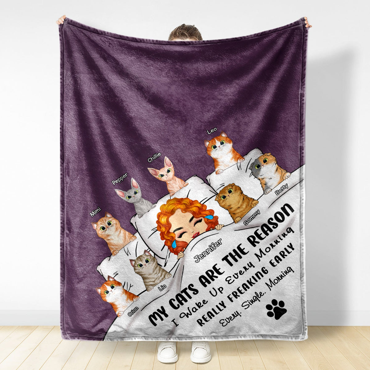 Every Single Morning - Gift For Dog Mom, Dog Dad, Cat Mom, Cat Dad - Personalized Custom Fleece Blanket