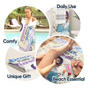 Mermaid Beach Please I'm A Mermaid - Gift For Women, Beach Lovers - Personalized Beach Towel