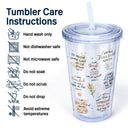 My Daily Affirmations - Gift For Yourself, Gift For Women - Personalized Acrylic Insulated Tumbler With Straw