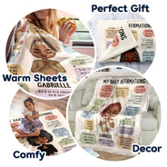 My Daily Affirmations - Gift For Yourself, Gift For Women - Personalized Fleece Blanket