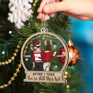 Christmas Couple After Years You Still This Hot - Gift For Couples - Personalized 2-Layered Mix Ornament