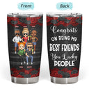 Chibi Congrats On Being My Bestie - Gift For Bestie - Personalized Tumbler