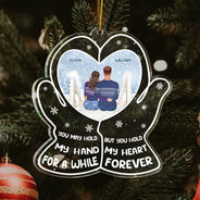 Hold My Heart - Christmas Gift For Couples - Personalized Custom Shaped Acrylic Ornament