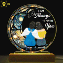 Always With You Mother Daughter - Memorial Gift - Personalized 3D Led Light Wooden Base