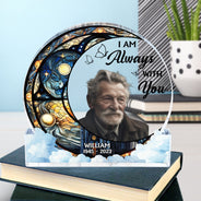 Custom Photo Always With You - Memorial Gift - Personalized Round Shaped Acrylic Plaque