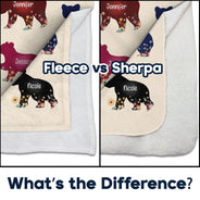 Proud Mama Bear - Gift For Mother - Personalized Fleece Blanket, Sherpa Blanket