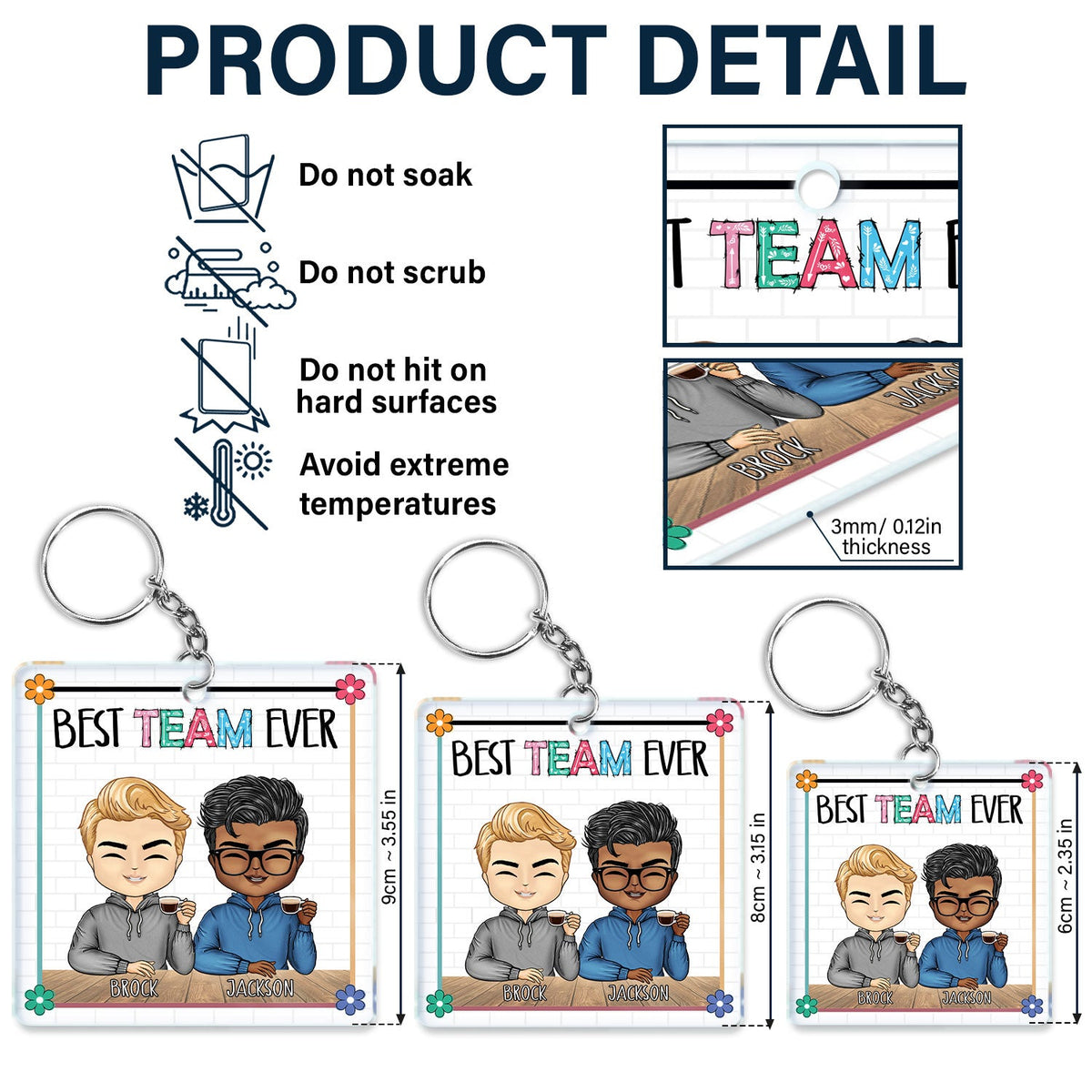 Congrats On Being My Coworker - Gift For Colleagues - Personalized Acrylic Keychain
