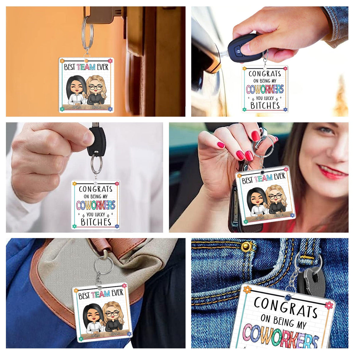 Congrats On Being My Coworker - Gift For Colleagues - Personalized Acrylic Keychain