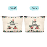 Monogram Letter Leopard Pattern - Gift For Women, Yourself - Personalized Cosmetic Bag