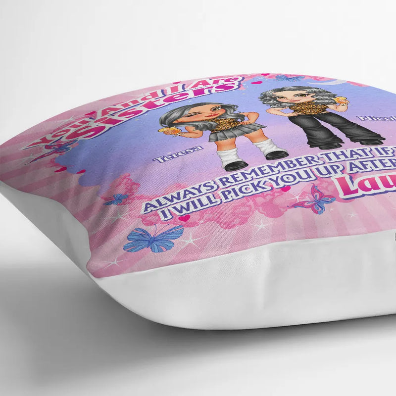You And I Are Sisters - Personalized Pillow