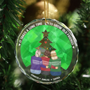Grow Old Friends - Personalized Circle Glass Ornament