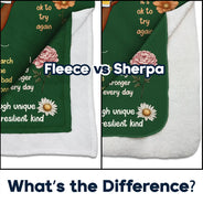 Affirmation Blanket - Personalized Fleece Blanket, Sherpa Blanket