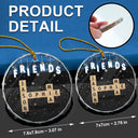Gift For Bestie, Family, Gift For Brothers, Gift For Sisters, Gift For Sibling - Friends Besties Sisters Brothers Family Crossword Scrabble - Personalized Circle Glass Ornament