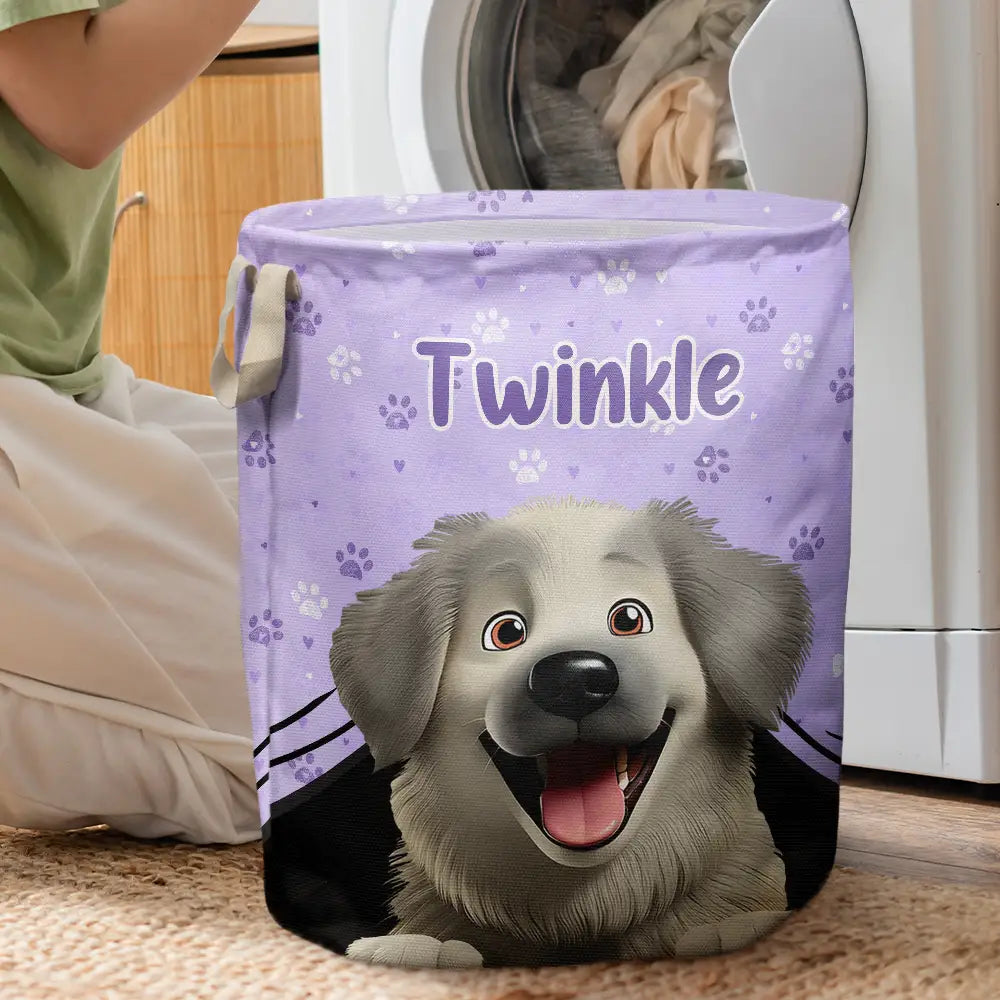 Dog Lovers, Dog Mom, Dog Dad, Pet Mom, Pet Dad - Dog Toys - Personalized Laundry Basket, Storage Basket