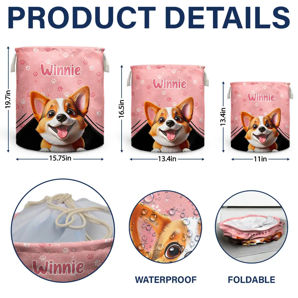 Dog Lovers, Dog Mom, Dog Dad, Pet Mom, Pet Dad - Dog Toys - Personalized Laundry Basket, Storage Basket