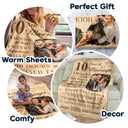 Wedding Anniversary,Gift For Couples,Gift For Husband,Gift For Wife,Happy - Custom Photo Wedding Anniversary Wedding Gift - Personalized Fleece Blanket, Sherpa Blanket