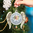 Custom Photo Family Memorial My Mind Still Talks To You - Personalized Custom Shaped Acrylic Ornament