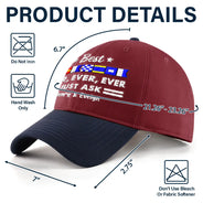 Gift For Father,Gift For Grandpa,Happy - Best Dad Ever Nautical Flags Marine Code - Personalized Embroidered Two Tone Cap