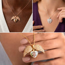 Custom Photo,Sympathetic,Gift For Yourself,Memorial,Gift For Women,Upload Full Photo - Custom Photo Memorial Sympathy Gift For Her - Personalized Hidden Message Necklace