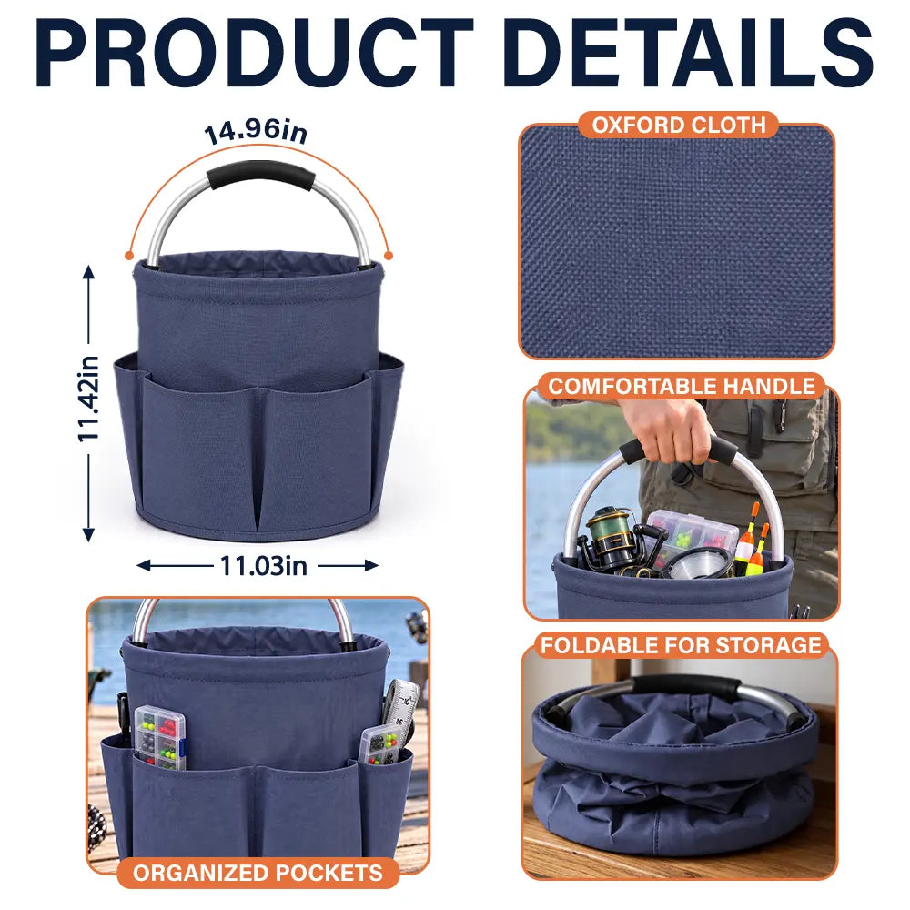Fishing,Gift For Men,Gift For Yourself,Gifts For Him,Happy,Icon - Gift For Anglers Husband Dad - Personalized Fishing Gear Tool Bag