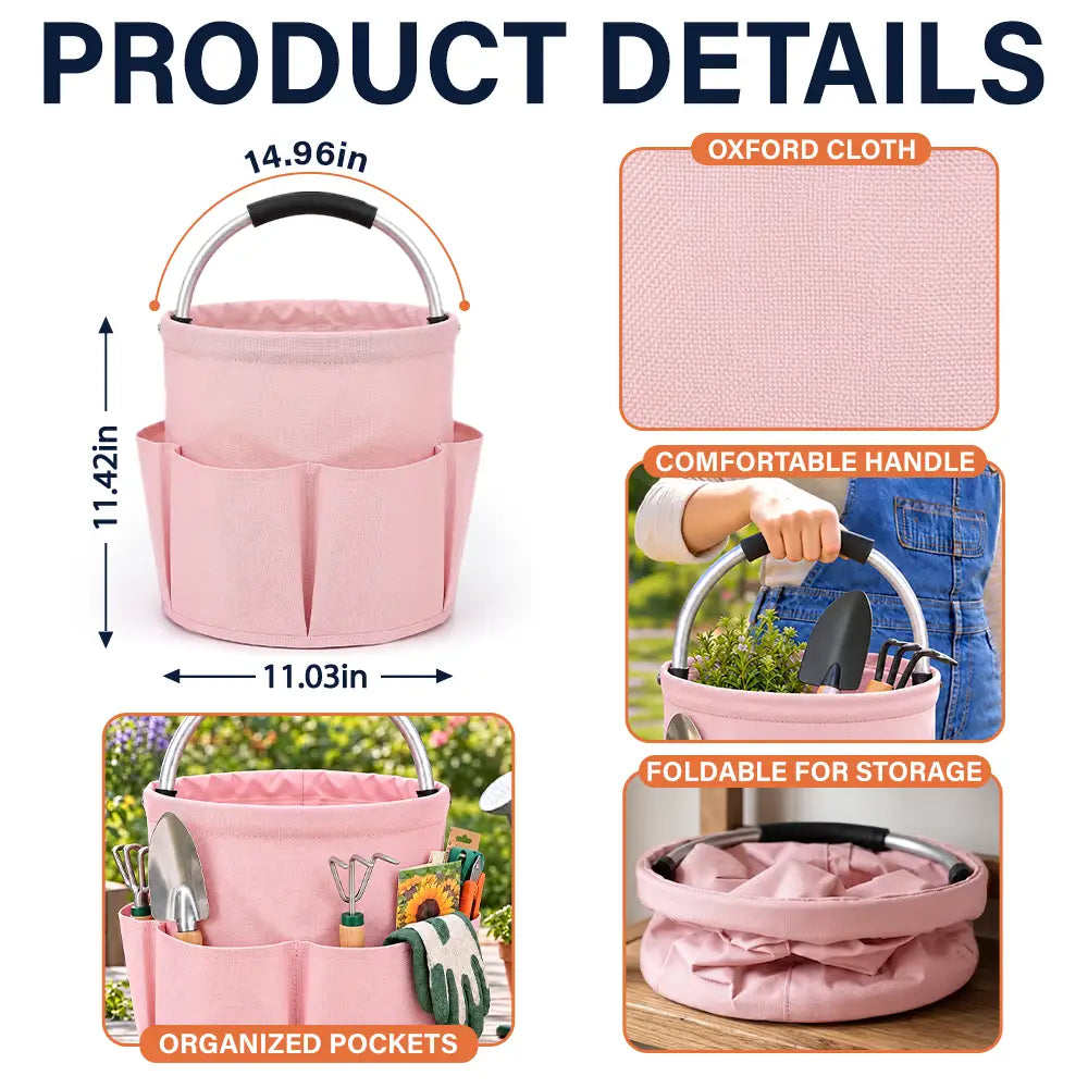 Gardening,Gift For Women,Gift For Yourself,Gifts For Her,Happy,Vector - Retirement Birthday Gift For Gardening Lovers - Personalized Cartoon Gardener Tool Bag