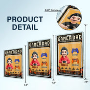 Gift For Father,Dad - Children,Gaming,Vector,Icon,Humorous - Gamer Dad Only Much Cooler - Personalized Custom Shaped Acrylic Plaque